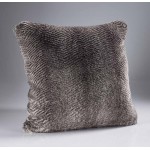 Oyster Grey Faux Fur Cushion